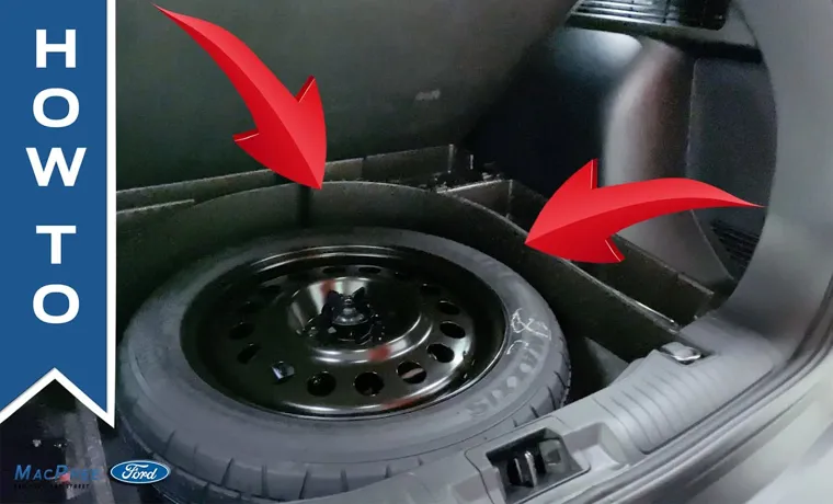 how to put a spare tire back under the car