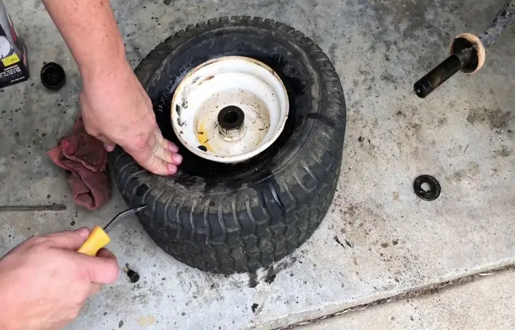 how to put a tube in a tractor tire