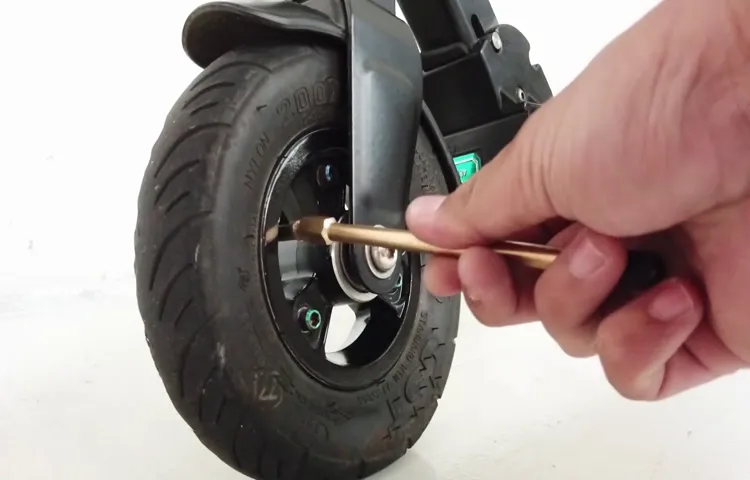 how to put electric scooter tire on rim