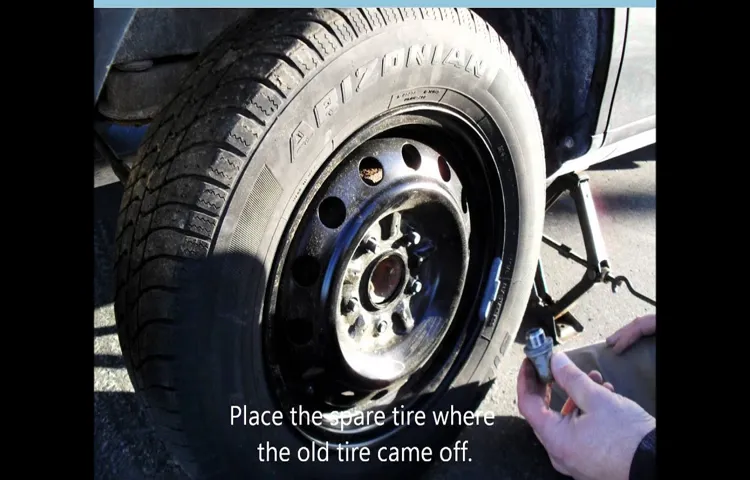 how to put spare tire back under car