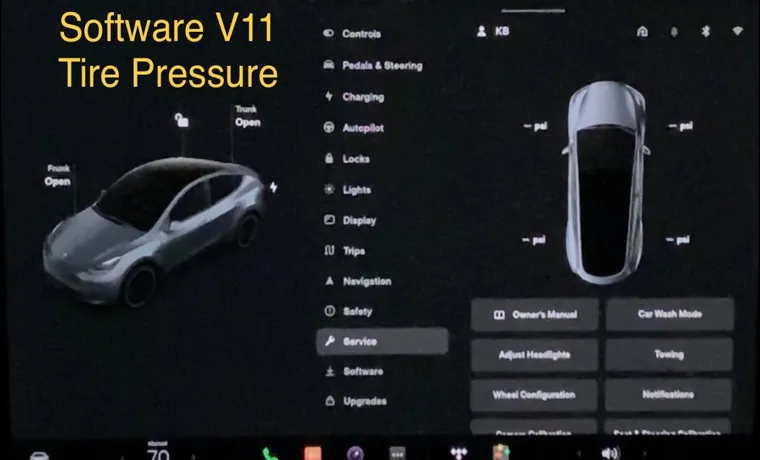 how to refresh tesla tire pressure