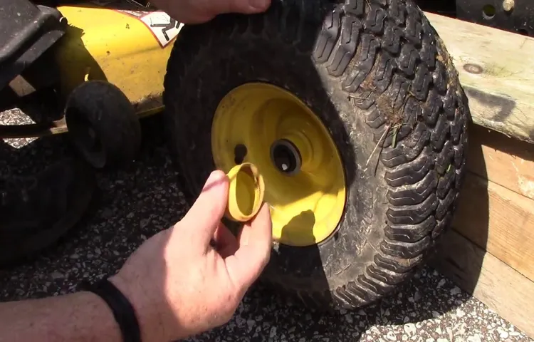 how to remove a lawn mower tire