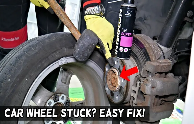 how to remove a stuck flat tire