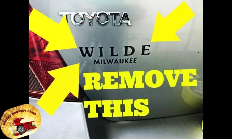 how to remove dealer decal