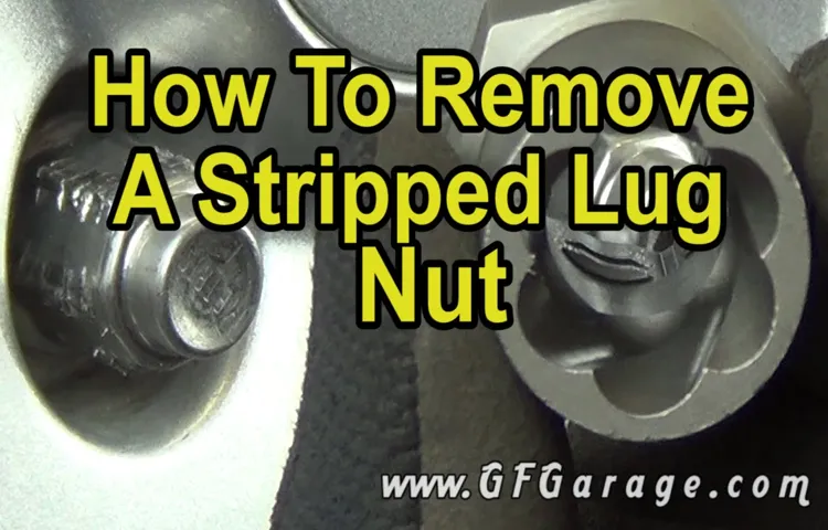 how to remove stripped lug nut from tire