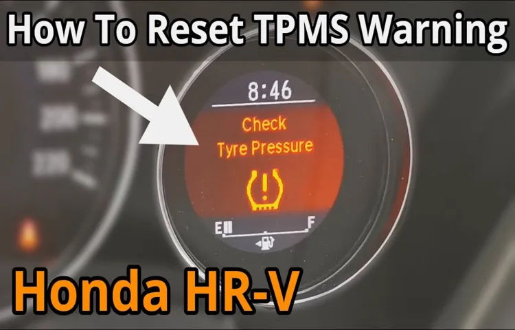 how to reset check tire pressure honda civic 2014