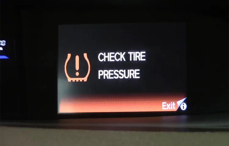 how to reset check tire pressure honda civic 2015