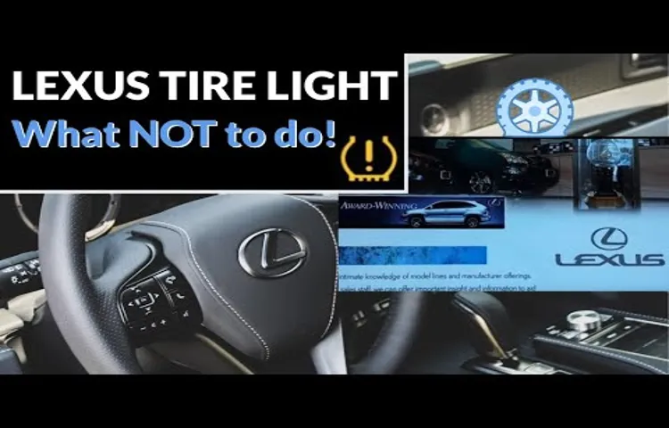 how to reset lexus tire pressure light