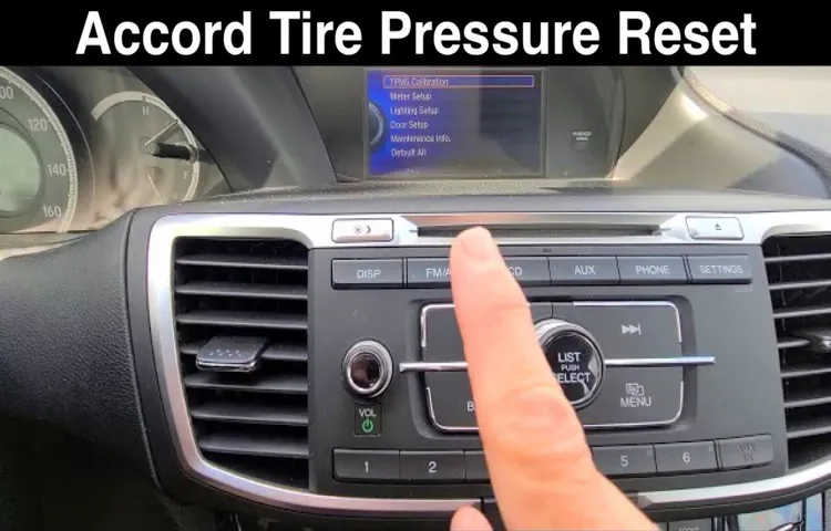 How to Reset Low Tire Pressure on Honda Accord 2018: A Step-by-Step Guide