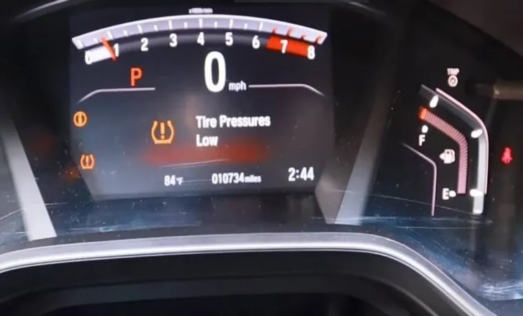 how to reset low tire pressure honda crv 2019