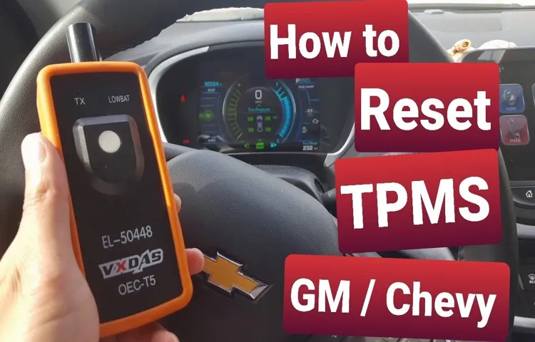 how to reset svc tire monitor chevy malibu