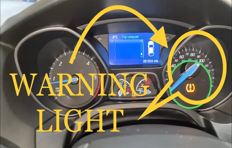 how to reset tire pressure light ford focus