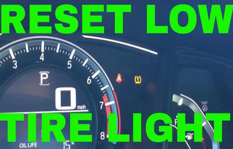 How to Reset Tire Pressure Light on Honda Civic 2017: Step-by-Step Guide