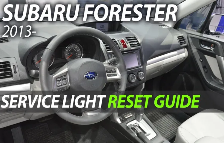 how to reset tire pressure light subaru forester