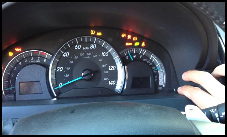 how to reset tire pressure light toyota camry