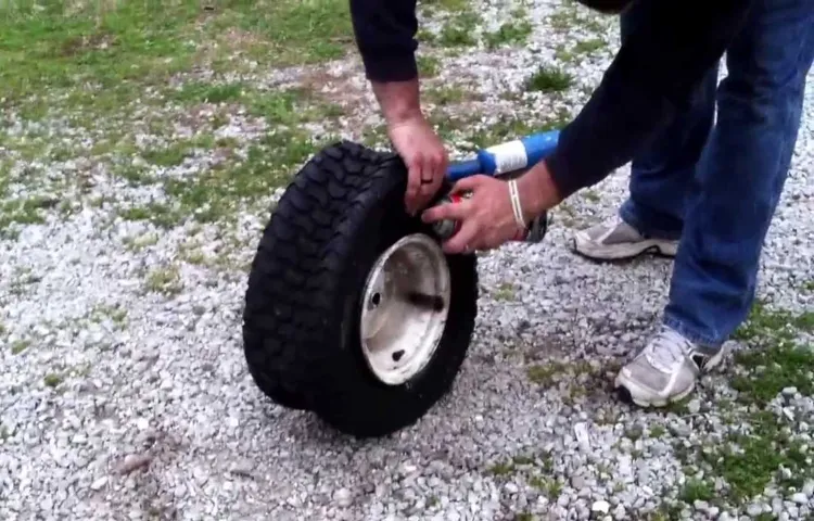 how to seat a tire bead on a garden tractor