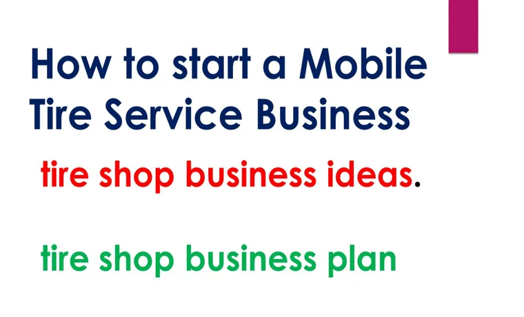 how to start a mobile tire service business