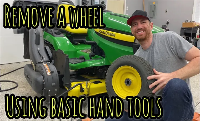 how to take off a lawn mower tire