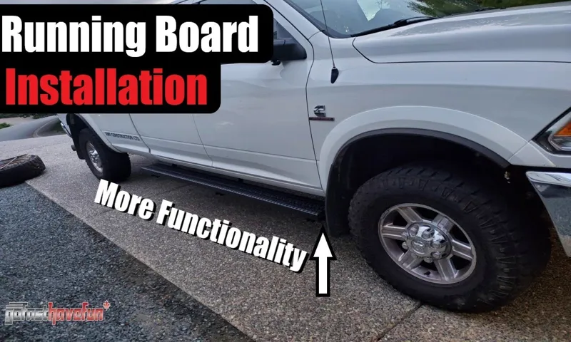 how to take stock running board off dodge ram 3500