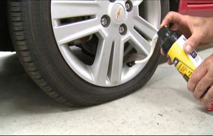 how to use fix a flat tire sealant