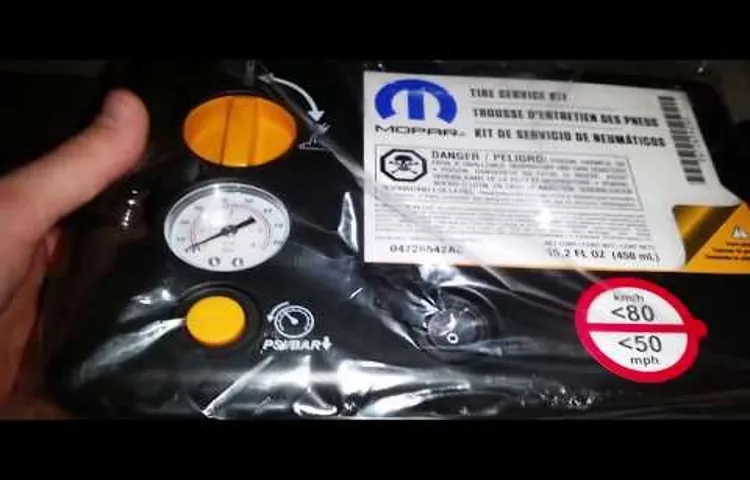 How to Use Mopar Tire Service Kit for Efficient Car Maintenance