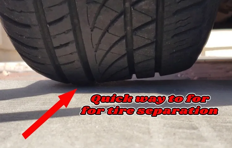 what causes a tire to separate