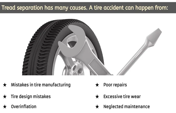 what causes tire tread separation