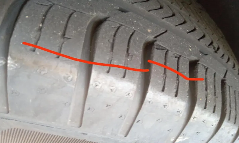 what causes tire tread to peel