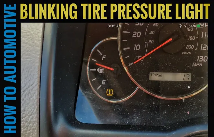 what does a blinking low tire light mean