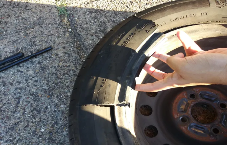 what does a popped tire look like