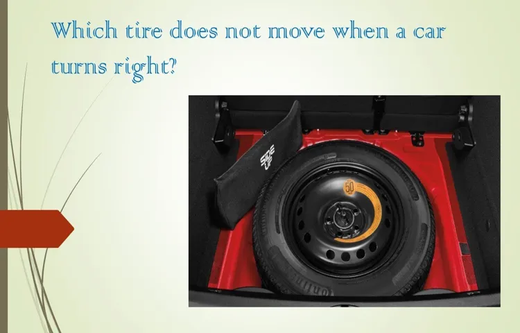 what tire doesn't move when a car turns right