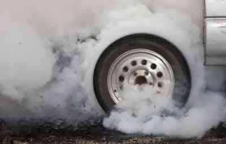 why is my back left tire smoking