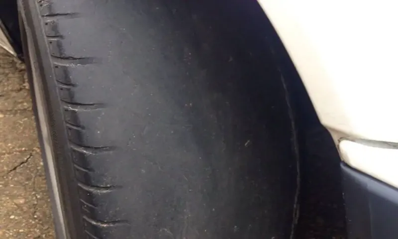 why is the inside of my tire bald