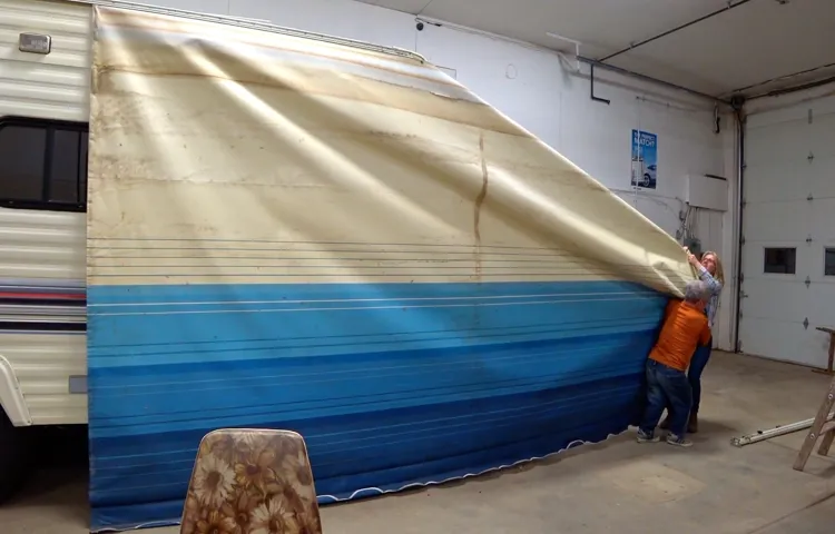 how to change the fabric of an rv awning