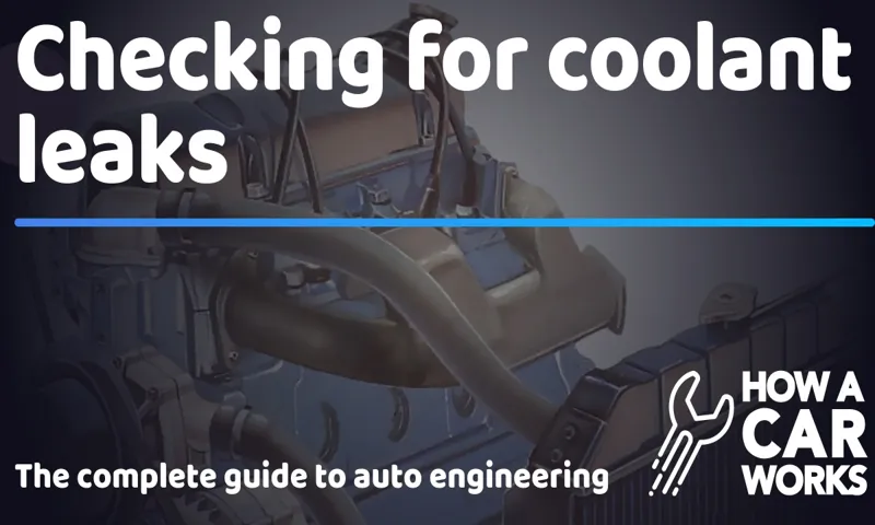 how to check for a coolant leak