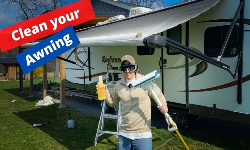 how to clean awning on rv