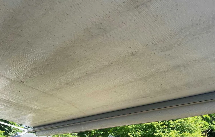 how to clean mildew from underside of rv awning