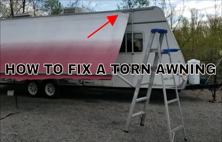 how to fix a ripped rv awning