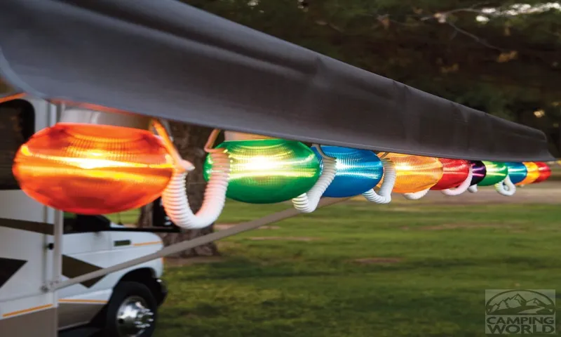 how to hang string lights on rv awning