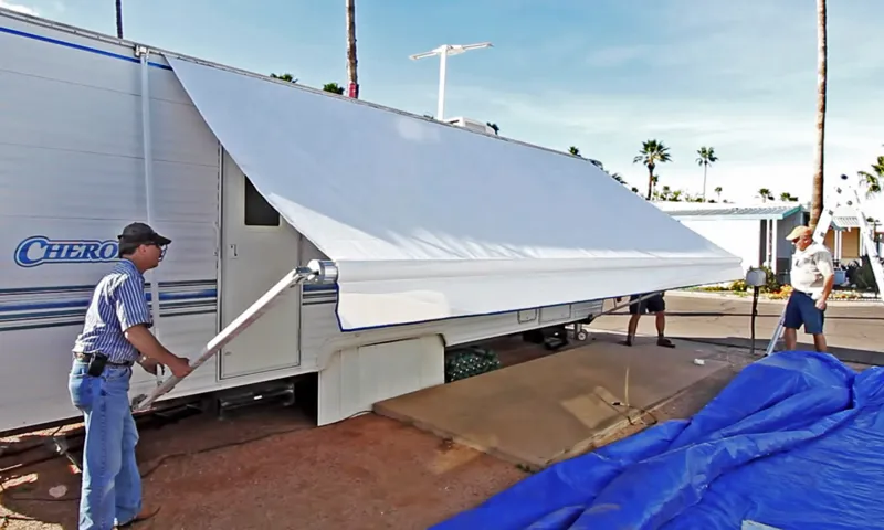 how to install an rv awning