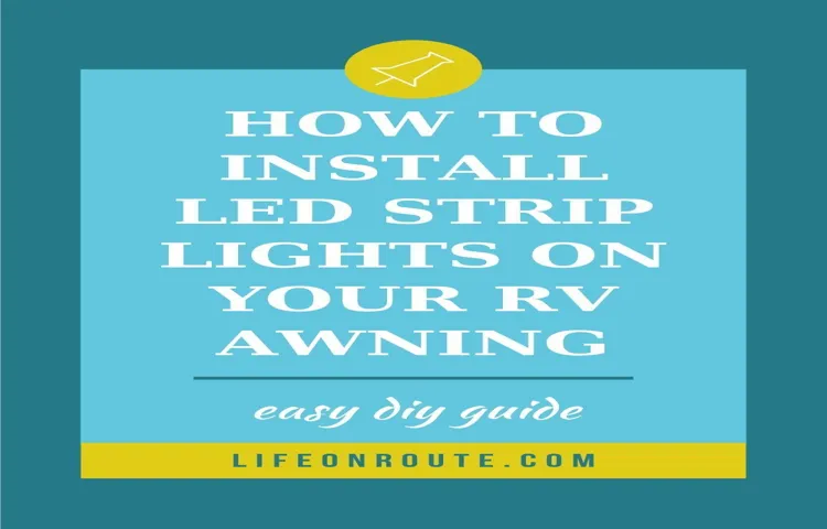 how to install led awning lights on rv