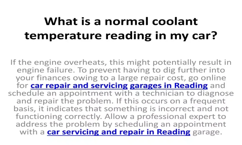 what is a normal coolant temperature