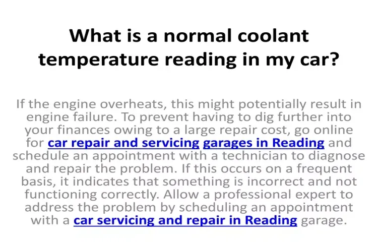 what is the normal coolant temperature